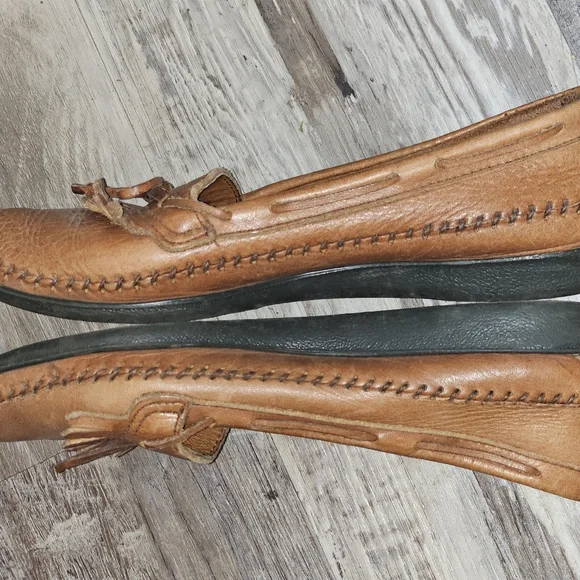 Women's Dexter Brown Leather Slip on flats size 8.5 - Picture 3 of 10